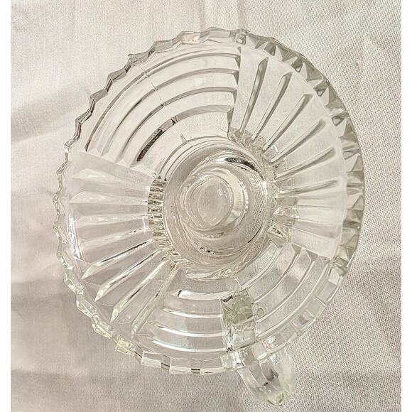 Vintage Depression Glass Finger Loop Taper Candleholder Chamber Stick - Picture 3 of 5